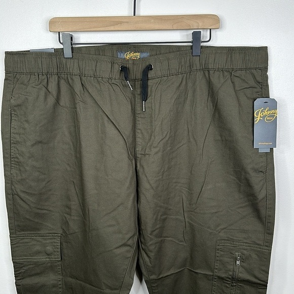 Johnny Bigg Leon Elastic Waist Cargo Pant in Khaki Green Men’s Size 46 - Picture 2 of 8